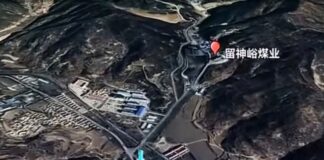 中國山西省長治市留神峪煤礦爆炸釀90死，同在山西省的大同市廢棄煤礦也坍塌引發規模3.2地震。留神峪煤礦位置示意圖。