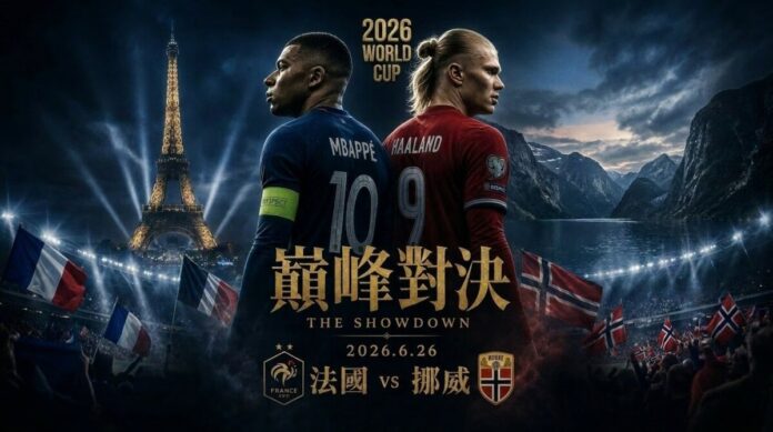 2026世界盃法國vs挪威對決縮圖，姆巴佩與哈蘭德背對背