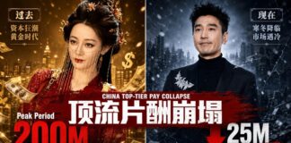 2億片酬秒變2500萬!中國頂流「跳水9成」苦主是她?影壇最新身價榜全曝光 中國女星迪麗熱巴(左)與台灣男星趙又廷(右)示意圖,象徵中國演藝圈頂流片酬從2億人民幣暴跌至2500萬,跌幅9成